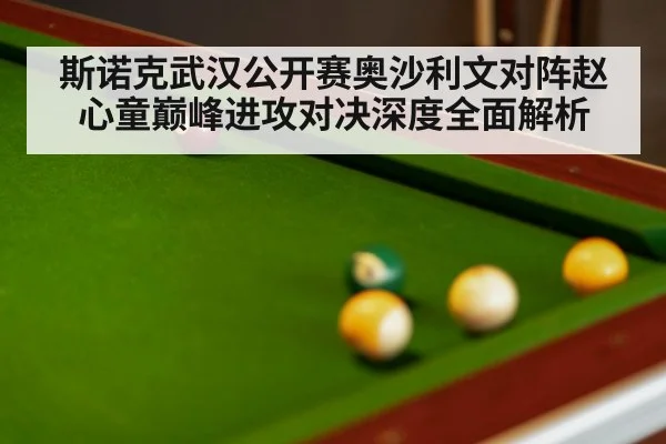 斯诺克武汉公开赛奥沙利文对阵赵心童巅峰进攻对决深度全面解析